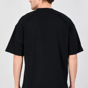 Men Crew Neck Short Sleeve Graphic Print T-Shirt, Black