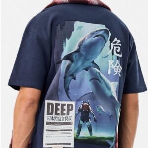 SNITCH Deep Digital Puff Print Oversized T-Shirt
