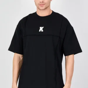 Men Crew Neck Short Sleeve Graphic Print T-Shirt, Black