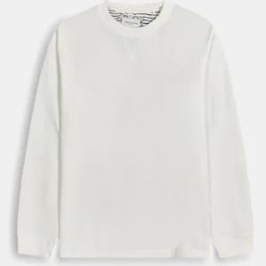 DENIM & FLOWER Mens Eyelet Knit Long Sleeve T-Shirt
