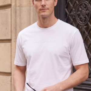LOUIS PHILIPPE  Mens Crew Neck Solid Relaxed Fit Drop Shoulder T-Shirt